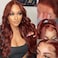 26 Inch Reddish Brown Lace Front Wigs Human Hair 13&times;6 HD Lace Body Wave Aubrun Brown Front Wig Pre Plucked Red Human Hair Colored Wig 180% Density