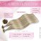 Moresoo U Tip Hair Extensions Human Hair Blonde Keratin Hair Extensions Human Hair 20 inch Highlight Ash Blonde Mixed Bleach Blonde Utip Human Hair Extensions Ash Blonde 50g/50s