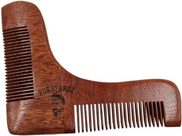 Wooden Beard Styling and Shaping Template Tool Comb