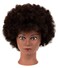 African Mannequin Head with 100% Human Hair Curly Cosmetology Manican Mannequins Heads with Stand for Display Practice Braiding Styling Training Head Hair Styling