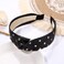 Rhinestone Rattan Headband Straw Headbands Fashion Rattan Wide Head Band Boho Headband Summer Bohemian Woven Headwear Hair Head Knot Headband for Woman Girl Hair Accessories(black)