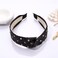 Rhinestone Rattan Headband Straw Headbands Fashion Rattan Wide Head Band Boho Headband Summer Bohemian Woven Headwear Hair Head Knot Headband for Woman Girl Hair Accessories(black)