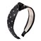 Rhinestone Rattan Headband Straw Headbands Fashion Rattan Wide Head Band Boho Headband Summer Bohemian Woven Headwear Hair Head Knot Headband for Woman Girl Hair Accessories(black)