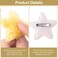 14pcs Fluffy Star Hair Clips for Women Girls, Non-Slip Soft Fuzzy Bangs Duckbill Clip, Sweet Style Hair Barrettes Alligator Accessories for Various Hairstyles - 7 Yellow &amp; 7 White
