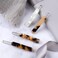 4Pcs French Barrettes Slides Clips for Women Fine Hair 2 Inch Tortoise Shell No-slip Grip Clasp Classic Glossy Acrylic Hair Clips Ponytail Holders for Girls