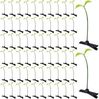 60pcs Bean Sprout Hair Clip for Women Girls, Non-Slip Cute Little Grass Hairpins, Resin Funny Plant Barrette Headwear for Hair Clothes Bag Shoe DIY Craft