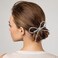 Bow Hair Clips,Rhinestone Crystal Bowknot Clips for Women Girls,Silver Hair Accessories for Party Halloween Vanlentine Mothers' Day（1PCS）