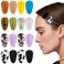 16pcs Teardrop No Bend Hair Clips Tiny Small No Crease Bangs Creaseless Hair Clips Flat Duckbill Acrylic Resin Barrettes for Women Girls Makeup Hairstyle Accessories