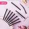 12 Pcs Black Rhinestone Bobby Pins, Sparkly Crystal Diamond Hair Pins for Women, Metal Decorative Hair Barrettes, Shiny Hair Accessories for Decoration