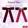 3Pcs 4.72inch Velvet Hair Bows Burgundy Ribbons Elastic Scrunchies Ponytail Holder Halloween Christmas Wedding Prom Birthday Accessories for Women Teen Thin Hair