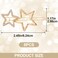 8pcs Star Hair Clips, Gold Rhinestone Star Hair Barrettes, Elegant Star Hair Accessories, Metal Crystal Double Star Hair Pins for Women for Daily Use, Festival, Parties
