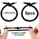 8pcs Black Knotted Hair Ties for Women, Non-Slip Elastic Hair Rope Ponytail Holders, Adjustable Stretchy Rubber Hair Bands Accessories for Thick Thin Hair