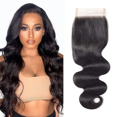 Body Wave Closure Human Hair Lace Closure Brazilian 12A Unprocessed Body Wave Hair 4x4 HD Lace Closure Free Part Natural Black Color(14") &hellip;