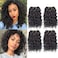 Selina Brazilian Curly Hair Bundles 4 Bundles Kinky Curly Short Human Hair Brazilian Virgin Human Hair 50 Gram/Bundle (8 8 8 8, Natural Color)