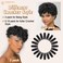 PHOCAS HairPhocas 5 Packs Synthetic Curly Crochet Hair 10 inch 20roots/pack for Crochet Braids Hair(Black)