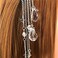Silver Moon Shape Hair Pin with Tassel Rhinestone Metal Hair Clip Clamp Barrette Bobby Pin Hair Accessories for Women Girls