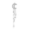Silver Moon Shape Hair Pin with Tassel Rhinestone Metal Hair Clip Clamp Barrette Bobby Pin Hair Accessories for Women Girls