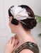 Aimimier 1920s Headpiece Flapper White Feather Hair Clip Crystal Roaring 20s Prom Party Festival Hair Accessories for Women