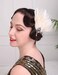 Aimimier 1920s Flapper Feather Hair Clip Ivory Headpiece Prom Party Roaring 20s Accessories for Women