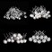 40Pcs Bridal Wedding Hair Pins, BetterJonny Crystal Pearl Flower Hair Barrettes U-Shape Hair Clips for Wedding Prom Bride Bridesmaid Women Girls