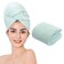 Microfiber Hair Towel Quick Dry Hair Towel Hair Drying Towels Suitable for All Kinds of Hair Ultra Absorbent Long and Thick Hair 20X40inch Green (1pcs)