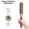 Olivia Garden NanoThermic Speed XL Extra-Long Barrel Thermal Round Hair Brush with ergonomic non-slip handle (not electrical)