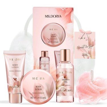 Birthday Gifts for Women Mom, Spa Gift Baskets for Her Wife,- 5 Pcs Relaxing Self Care Gifts Set with Body Lotion &amp; Plush Earmuffs, Ideal Mothers Day Christmas Gifts for Women, Wife, Mom, Girlfriend