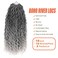 Goddess Faux Locs Crochet Hair 18 Inch Boho River Locs Hippie Locs Wavy Crochet With Curly Hair In Middle And Ends Braids Hair Extensions(8Packs,18 inch,Tgrey)