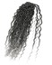 Goddess Faux Locs Crochet Hair 18 Inch Boho River Locs Hippie Locs Wavy Crochet With Curly Hair In Middle And Ends Braids Hair Extensions(8Packs,18 inch,Tgrey)