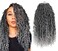 Goddess Faux Locs Crochet Hair 18 Inch Boho River Locs Hippie Locs Wavy Crochet With Curly Hair In Middle And Ends Braids Hair Extensions(8Packs,18 inch,Tgrey)