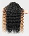 Faux Locs Crochet Hair- 24 Inches (6+2) Packs Pre Looped Natural Black+ Ombre Golden 112 Strands Synthetic Hair Extensions, Soft Goddess Locs Braids with Long Deep Wave Curly Ends(24"-8 Packs,1B+T27)