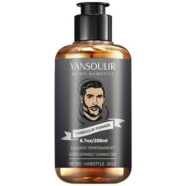 Premium Men&rsquo;s Hair Styling Pomade, Long-Lasting Moisturizing &amp; Strong Hold &amp; Shine with No Residue &amp; Easy Wash - Retro Greaser - 6.7oz/200ml