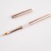 2WAY GOLD Metal Nail Brushes, Manicure Tool Nail Art Brushes Handle Round French Smudger Ombre Nail Brush Nail Drawing Brush Nail Painting Brush (2WAY OMBRE 1PK, Regular)