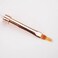2WAY GOLD Metal Nail Brushes, Manicure Tool Nail Art Brushes Handle Round French Smudger Ombre Nail Brush Nail Drawing Brush Nail Painting Brush (2WAY OMBRE 1PK, Regular)