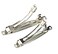 20pcs Assorted Size Metal Silver French Barrette Hair Clips for DIY Hair Clip Craft Bows