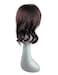 Natural Wavy 14" Middle Part Hair Topper 10x13cm Mixed Hair Clip in French Style Wig Dark Reddish Brown