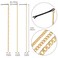 PAGOW 6Pcs Punk Gold Hair Chains with Tassels for Women and Girls, Ponytail Multi Strand Head Accessories with Clips for Nightclub, Christmas, Thanksgiving Party