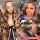 𝐒𝐔𝐍𝐓𝐔 13x6 Ombre Highlight Lace Front Wig 4/27 Body Wave Human Hair Wigs SKINLIKE Invisible Ultra-thin HD Transparent Lace Frontal Wigs Pre Plucked with Baby Hair 180% Density Wig(26 Inch)