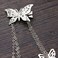 Women Lady Retro Long Tassel Dangle Hairpin Hair Clip Silver Butterfly Duckbill clip Hair Accessories