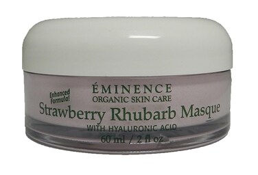 Eminence Organic Skincare Strawberry Rhubarb Masque with Vegan Friendly Hyaluronic Acid, 2 Fluid Ounce