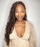 Sweece Full Lace Faux Locs Braided Wigs for Black Women,Faux Locs Braid Wig With Baby Hair,Full Double Lace Front Crochet Butterfly Braided Wig, Soft Knotless Synthetic Wig(32 Inch, 1B/30)