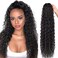 Meepo 30 Inch Curly Ponytail Extensions Synthetic Deep Wave Drawstring Ponytail For Black Women Human Hair Feeling With Clip In Thick Ponytail Hair Natural Brown Hairpiece(2,160g) (30" cw, 2)