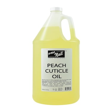 PRO NAIL - Cuticle Revitalizing Oil for Nails, Peach, 128 Oz - Professional Strength, Pedicure and Manicure - Moisturizes and Strengthens Nails and Cuticles - Soothing and Nourishing, Bulk