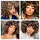 Afro Curly Wigs for Black Women Short Ombre Brown Wig Soft Big Bouncy Fluffy Curls Afro Synthetic Wigs for Daily Party Use(Ombre Brown,14Inch)