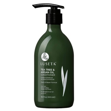 Luseta Tea Tree Oil Conditioner - Natural Anti Dandruff Treatment for Dry and Damaged Hair, Sulfate Free &amp; Safe for Color Treated Hair 16.9oz