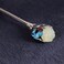 S925 Silver Hairpin Hair Fork Stick Chinese Style Wooden Hair Accessories with Handmade Retro Clip for Women Girls Long Hair (Blue style)