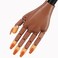 Practice Hand For Acrylic Nails Adjustable Flexible Nail Practice Hands Training Movable Nail Manicure Hand with 100 Transparent Nail Tips