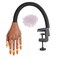 Practice Hand For Acrylic Nails Adjustable Flexible Nail Practice Hands Training Movable Nail Manicure Hand with 100 Transparent Nail Tips
