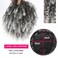 Grey Hair Toppers for Women with Thinning Hair Curly Hair Topper Clip in Toppers Hair Pieces for Black Women Mens Synthetic Salt and Pepper Wig Toppers for Women with Thinning Hair (T1B/GREY#)