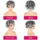 Grey Hair Toppers for Women with Thinning Hair Curly Hair Topper Clip in Toppers Hair Pieces for Black Women Mens Synthetic Salt and Pepper Wig Toppers for Women with Thinning Hair (T1B/GREY#)